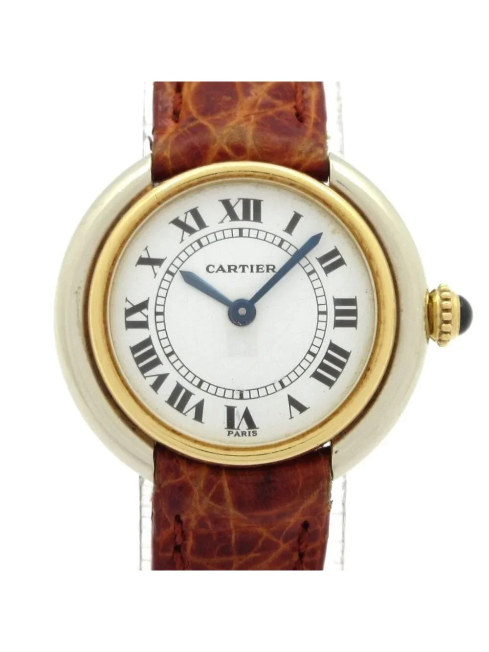 Cartier Watch Vendome Line 18k White Gold 18k Yellow External